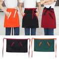 thumbnail image 1 of Chef Work Bib Apron with Pockets Oil Stain Resistant Waterproof Half Work Apron for Home Kitchen Bar Baking Server Aprons, 1 of 7