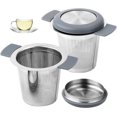 thumbnail image 1 of 2pcs Tea Infuser for Loose Leaf Tea, Stainless Steel Metal Tea Strainer Steeper with Handle Tea Infuser Mesh Basket Tea Diffuser Filter Holder for Hanging on Teapots, Cups, Mugs, 1 of 7