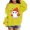 Yellow, variant on Girls Halloween Print Crewneck Sweatshirt Long Sleeve Pullover For Kids