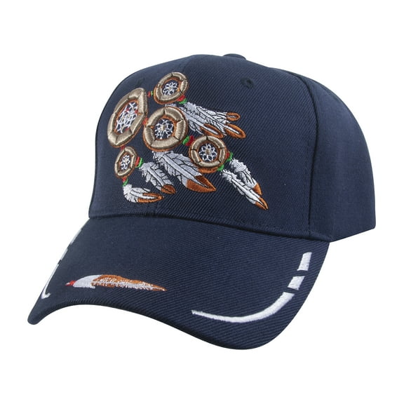 Gravity Threads Native Pride Adjustable Baseball Hat - Feathers - Navy