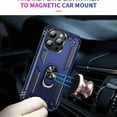 thumbnail image 3 of Dteck for Apple iPhone 16 Pro, Military Grade Armor Ring Holder Case Heavy Duty Magnetic for Car Mount Holder Shockproof TPU Bumper Hard PC Case Rotatable Ring Kickstand Cover,Blue, 3 of 7
