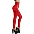 thumbnail image 2 of J. METHOD Womens Faux Leather Leggings High Waist Skinny Stretch Pants Made in USA, 2 of 4