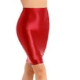 thumbnail image 4 of Zaldita Women's Shiny Oily Opaque Skirt Club Wear Sheer High Waisted Skirts Hip Skirt Shape Tight Burgundy L, 4 of 7