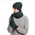thumbnail image 2 of HAiming Hat Scarf Touchscreen Gloves 3PCS Set for Men Neck Warmer with Warm Thermal Knit Fleece Lined, 2 of 7