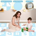 thumbnail image 6 of 26PCS ABC Alphabet EVA Foam Play Mat, 31.75×31.75×1.02cm BPA-Free Non-Slip Floor Tiles for 10+ Months, Blue+White, 6 of 9