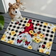 thumbnail image 4 of Bathroom Rugs 2x3 Ft, Gnomes Daisy Non Slip Area Rugs for Kitchen Bedroom Entryway, Retro Farmhouse Floral Black Buffalo Plaid Washable Carpet Runner Rug Floor Mats for Bedroom Home Decor, 4 of 9
