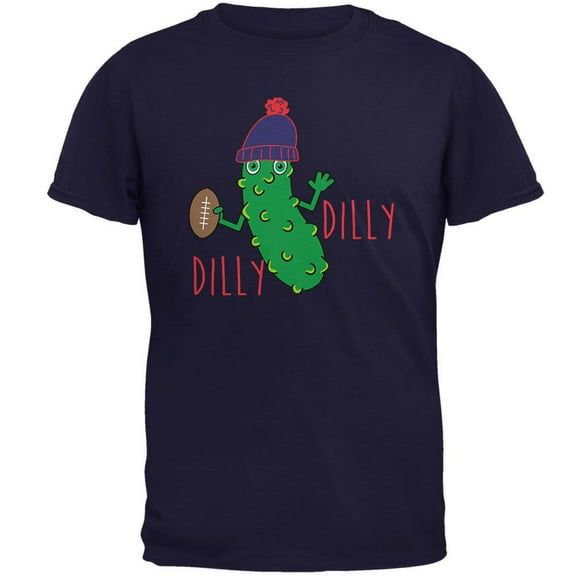 Vegetable Pickle Dilly Dilly Football Mens T Shirt Navy LG