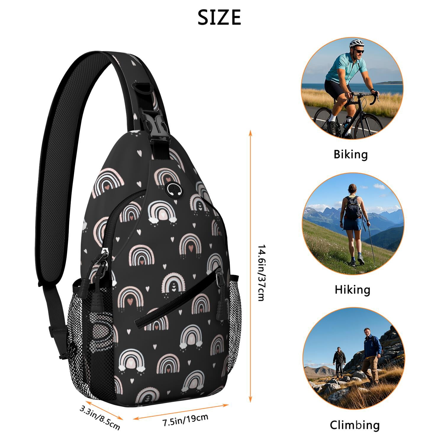 Bohemian Style Chest Bag Colorful Anti-Theft Sling Bag for Women Artistic & Comfortable