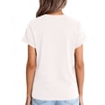 thumbnail image 5 of Womens Oversized Short Sleeve T-Shirts Crew Neck Tops Summer Casual Loose Fit Tees Tunic Shirts White XL, 5 of 5