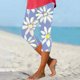 thumbnail image 4 of Pantalones de Yoga para Mujer, Cintura Elástica Impresa Capris para Uso Casual, Poliéster Cómodo Y Elástico, 4 of 5