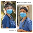 thumbnail image 3 of Jiueut Dog Paw Nurse Button Headband Nursing Headbands with Buttons for Mask Nurse Headbands for Women with Buttons 4 Piece Wide Headbands for Men Sports Headbands for Teens, 3 of 7