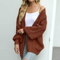 thumbnail image 2 of Lindreshi Sweaters for Women Trendy Fashion Women Casual Long Sleeve Long Sweater Coat Cardigan Blouse Tops, 2 of 9
