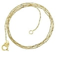 thumbnail image 2 of 10K Yellow Solid Gold 0.5mm wide Shiny Box Chain 16 Necklace with Spring Ring Clasp, 2 of 3