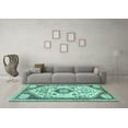 thumbnail image 3 of Ahgly Company Indoor Rectangle Persian Turquoise Blue Traditional Area Rugs, 2' x 5', 3 of 4
