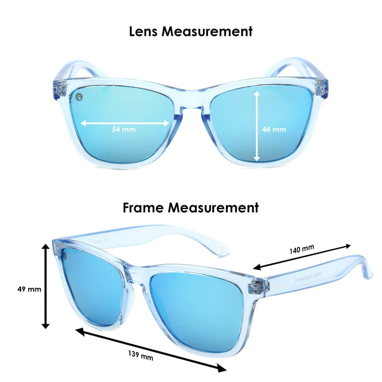 WOOSH Polarized Lightweight Sunglasses for Men and Women - Light Blue Lens  & Clear Blue Frame - Unisex Sunnies for Fishing Running Beach Sports &  Outdoors 