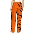 thumbnail image 3 of Balery Halloween Bats print Women's Pajama Pants,Ultra Lightweight Pjs,Lounge Pant-Small, 3 of 9
