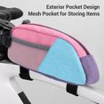 thumbnail image 4 of Bolsa Impermeable Para Cuadro Bicicleta, Bolsa Tubo Superior Capacidad De 0,8L 3 Cierres Ajustables Ergonómica Y Delgada Triangular Cuadro Para Bicicletas, 4 of 7