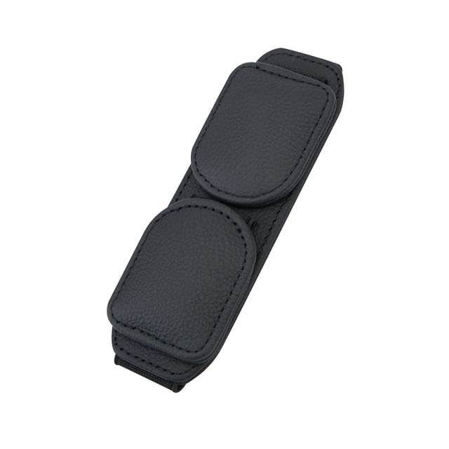 Yhmxh Organizadores y almacenamiento Soporte para lentes de sol, visera solar, clip magnético para coche, soporte de cuero para colgar gafas de sol, soporte rectangular para gafas de sol.