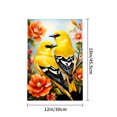 thumbnail image 4 of Amhnf Yellow Birds And Flowers Garden Flag For Home Outdoor Garden Yard Decor 12x18 inch, 4 of 5