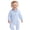 E072-Blue, variant on hengsof Baby Girls Solid Color Long Sleeve Lapel Footless Romper Soft Fashion One Piece Pajama Set Cozy Sleep Play Outfit Size 0-18 Months