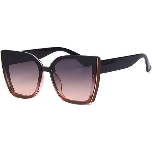 Oversized Cat Eye Sunglasses Women Luxury Fashion Large Frame Sun Glasses For Men Retro Trendy Cateye Eyewear