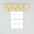thumbnail image 2 of Ambesonne Kitchen Window Valance, Tea Time Cups Flowers, 54" X 18", Turquoise Yellow, 2 of 3