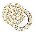 thumbnail image 7 of Uemuo Bee and Flowers Pattern Round Bar Stool Seat Covers Washable Stool Cushion Slipcover Elastic Bar Chair Covers-12 inch, 7 of 7