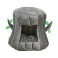thumbnail image 3 of Lit Grotte pour Chien Chat Antidérapant Forme d'Arbre Maison Coussin Auto-Chauffant Chat Gris, 3 of 9