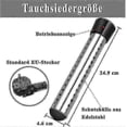 thumbnail image 2 of 3000W Portable Electric Immersion Heater Stainless Steel for Bathtub Travel Swimming Water Heater, 2 of 2