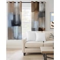 thumbnail image 2 of Abstract Gray Brown Blackout Curtains 84 Inches Long, Oil Painting Color Blocks Thermal Insulated Black Out Curtains, Darkening Window Curtain Drapes for Bedroom Living Room 42"x84" 2 Panels, 2 of 8