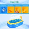 thumbnail image 3 of 170 * 103 * 90cm/ 67 * 41 * 35in Large Inflatable Swimming Pool for  Cute Dinosaur Sprinkler Pool  Playing Pad Summer   Kiddie Pool for Outdoor Backyard, 3 of 7