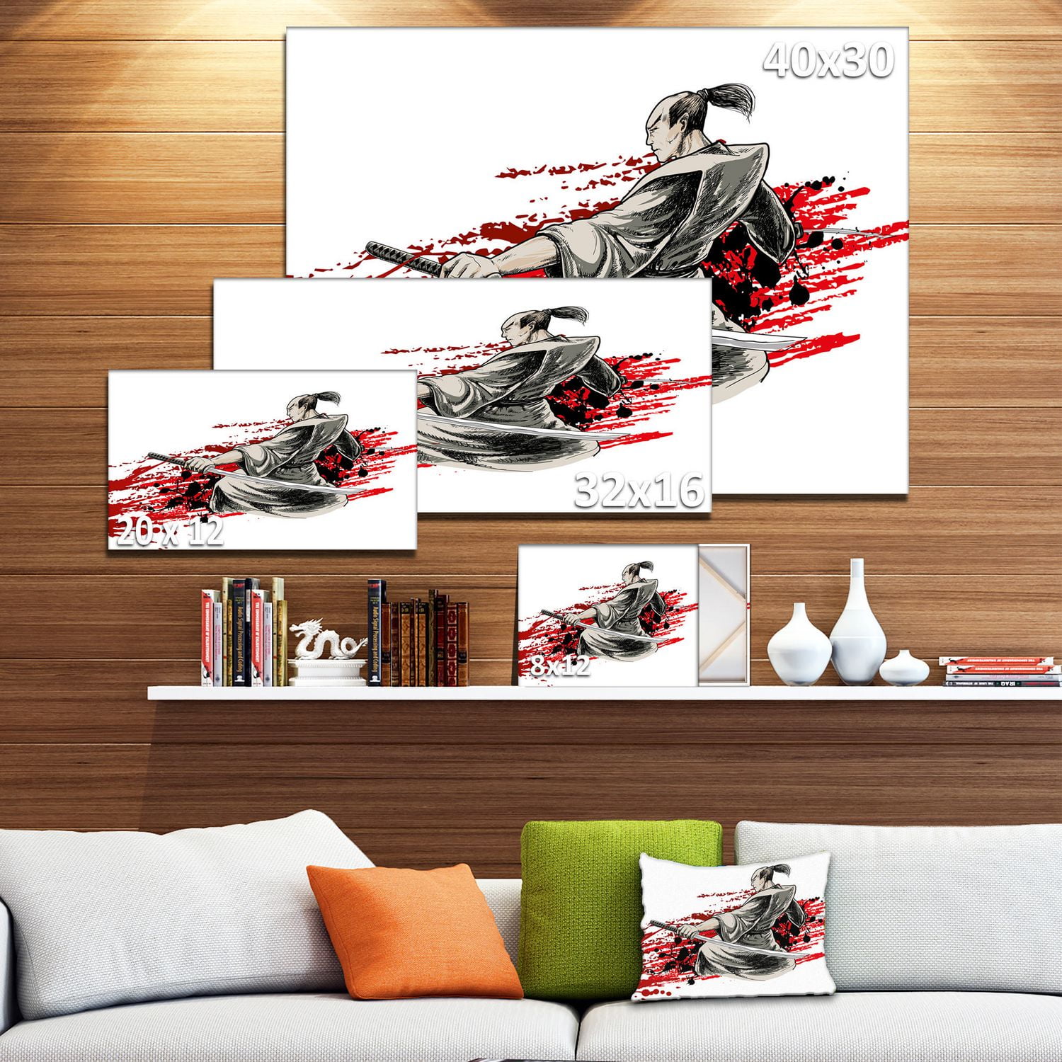 Impression sur toile « Japan Warrior » Design Art