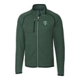 thumbnail image 2 of Men's Cutter & Buck Heather Green Tulane Green Wave Mainsail Sweater-Knit Full-Zip Jacket, 2 of 3