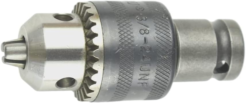 CHANCS 3/8-24UNF 1.5mm-10mm Drill Chuck Adapter Chuck Conversion Drill Sets with Chuck Key SDS Plus Shank and 1/2" Square Female Adaptor for Air Impact Wrench Drill