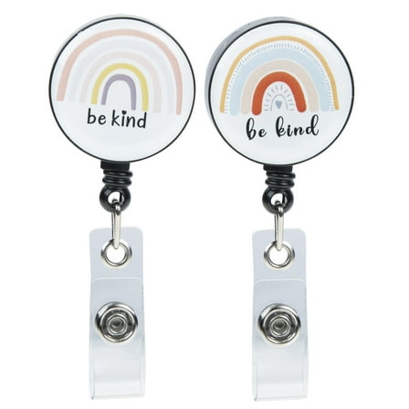 2Pcs Retractable Badge Reels Nurse Badge Reels Retractable Badge Holder Reels ID Badge Holders