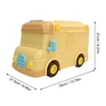 thumbnail image 2 of School Bus Toy, Simulation Steering Wheel Gear Toy Music Storage Toy Set Education Knowledge Simulation Driving Bus Gift Toys for Children Kids, 2 of 9