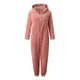 DPTALR Pyjama à Capuche Manches Longues Femme Casual Winter Warm Rompe Sleepwear – image 4 sur 5