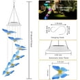 Fohil Solar Butterfly Wind Chimes, Colors Changing Solar Wind Chime