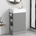 thumbnail image 3 of 18.6" Bathroom Vanity with Single Sink and MDF Board / Adjustable Left or Right Installation, 3 of 4