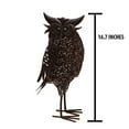 thumbnail image 4 of Oakland Living 650259-OWL-HB 16.7 in. Steel Indoor & Outdoor Animal Garden Owl Metal Bird Sculpture Statue with Solar Light & Ground Stake, Hammer Tone Bronze, 4 of 6