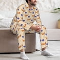 thumbnail image 7 of Yiaed Dachshund Print Men’s Pajamas Set - Long Sleeve Button Down Sleep Shirt and Pajama Bottoms Sleepwear Set Mens Pjs Sets Men's Pajama Bottoms-XX-Large, 7 of 7