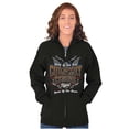 thumbnail image 3 of Land of the Free Home of the Brave Zip Up Hoodie Men's Women's Brisco Brands X, 3 of 6