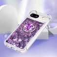 thumbnail image 5 of Funda para Google Pixel 8A 5G con Brillo Líquido Flotante, Purpurina, Parachoques y Anillo Giratorio Soporte, 5 of 5