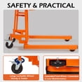 thumbnail image 5 of AECOJOY Material Lift Winch Stacker,500 Lbs Capacity Manual Pallet Truck Dolly with Lockable Swivel Casters 35" Max Lift Height– Ideal for Warehouse, Workshop and Garage Use, 5 of 11