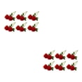 thumbnail image 1 of Yuarrent 12 Uds. De flores artificiales, flores falsas, hortensia de seda, ramo de novia, suministros para el hogar, fiesta, oficina, Rojo 2piezas, 1 of 6
