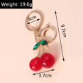 thumbnail image 4 of LLavero de cereza de cristal para mujer y hombre, colgante creativo de fruta, joyería artesanal, 4 of 4