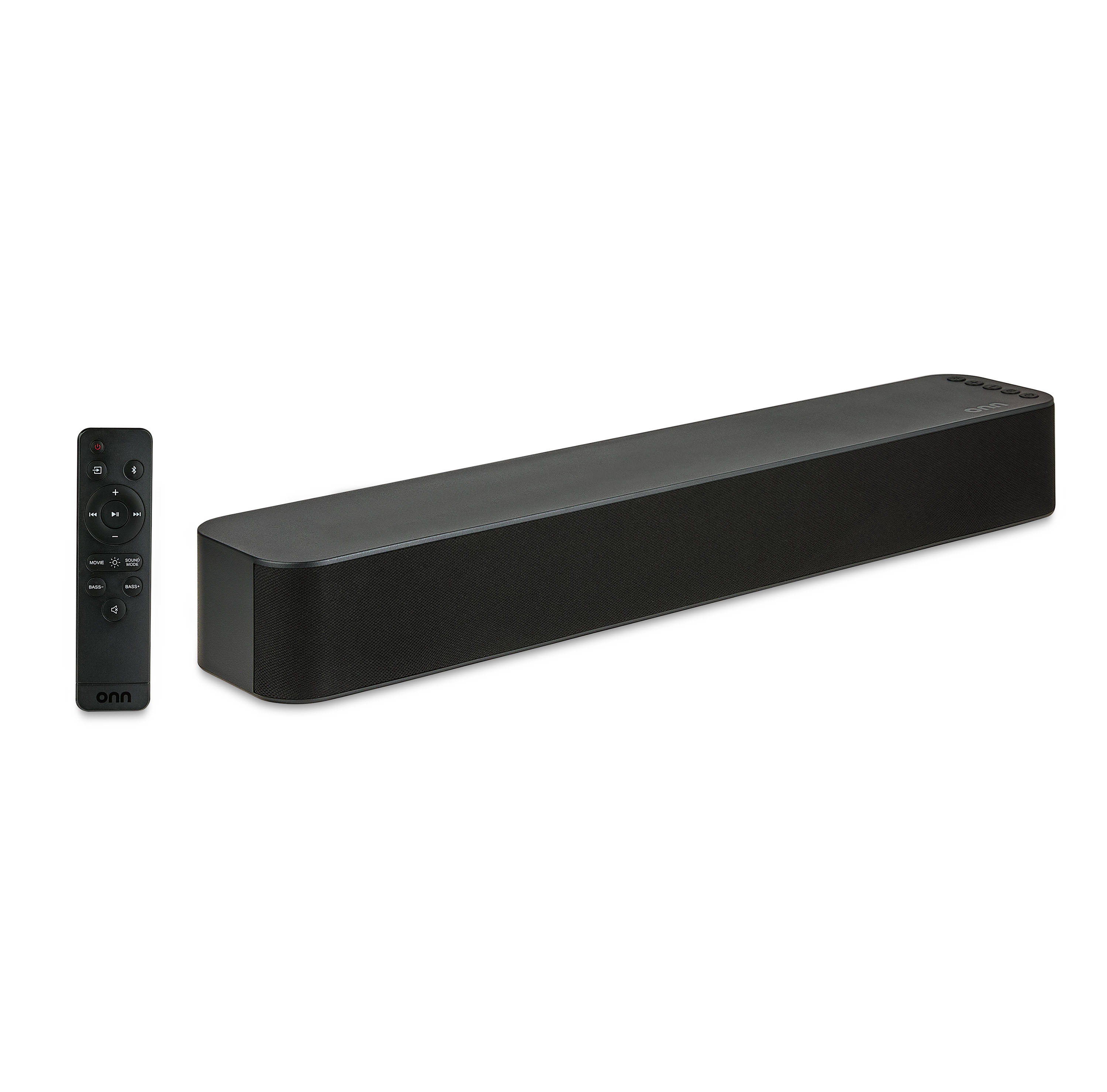 ONN 20 INCH BLUETOOTH 2.1 CHANNEL SOUNDBAR WITH MULTI-COLOR LED LIGHTING, BLACK