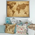 thumbnail image 3 of Designart 'Ancient World Map V' Vintage Framed Art Print, 3 of 4