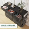 thumbnail image 6 of Tall Dresser for Bedroom with 10 Drawers Fabric Dresser for Closet, Living Room(Dark Grey), 6 of 6