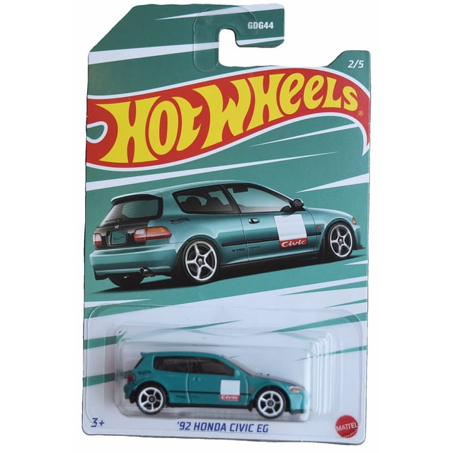 Auto fundido a presión Hot Wheels '92 Honda Civic EG a escala 1:64
